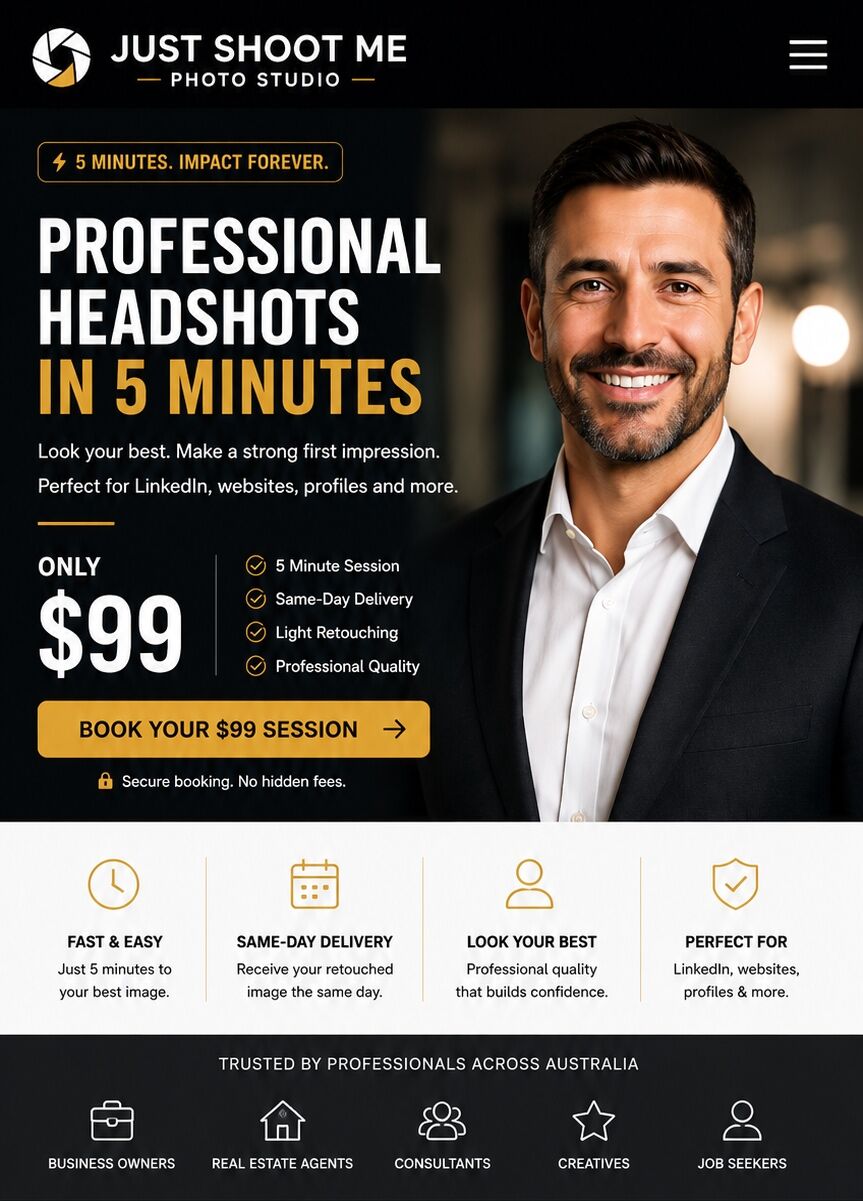 Just Shoot Me Headshots | Story-Driven Headshots & Concept Imaging   Drummoyne, Balmain, Hunters Hill, Five Dock, Leichhardt, Haberfield, Concord & Inner West
