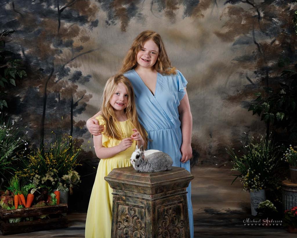 Charlotte and Alice's 2025 Easter Portraits