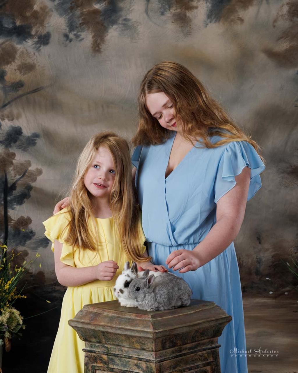 Charlotte and Alice's 2025 Easter Portraits