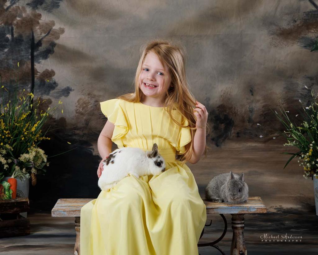 Charlotte and Alice's 2025 Easter Portraits