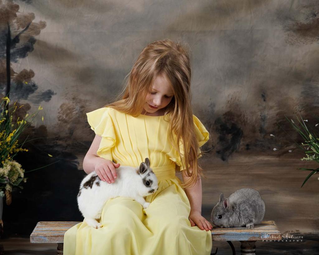 Charlotte and Alice's 2025 Easter Portraits