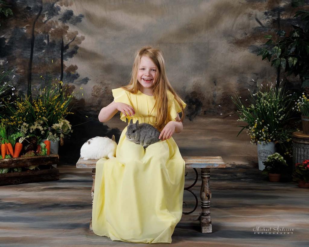 Charlotte and Alice's 2025 Easter Portraits