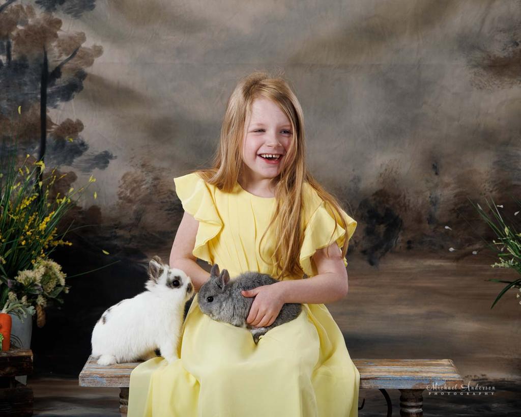 Charlotte and Alice's 2025 Easter Portraits