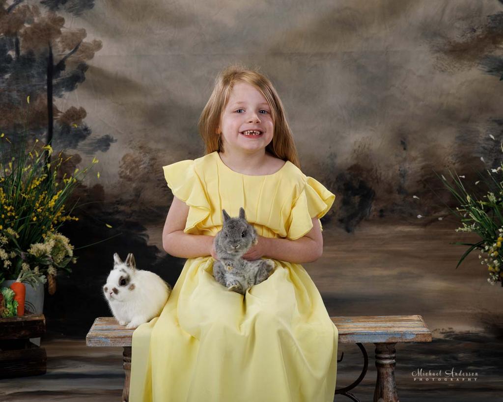 Charlotte and Alice's 2025 Easter Portraits