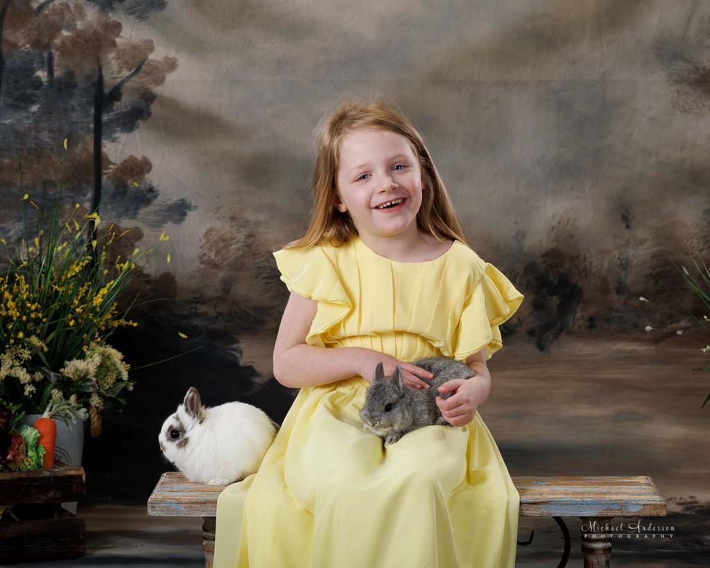 Charlotte and Alice's 2025 Easter Portraits