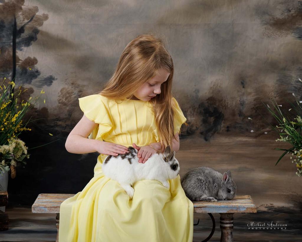 Charlotte and Alice's 2025 Easter Portraits