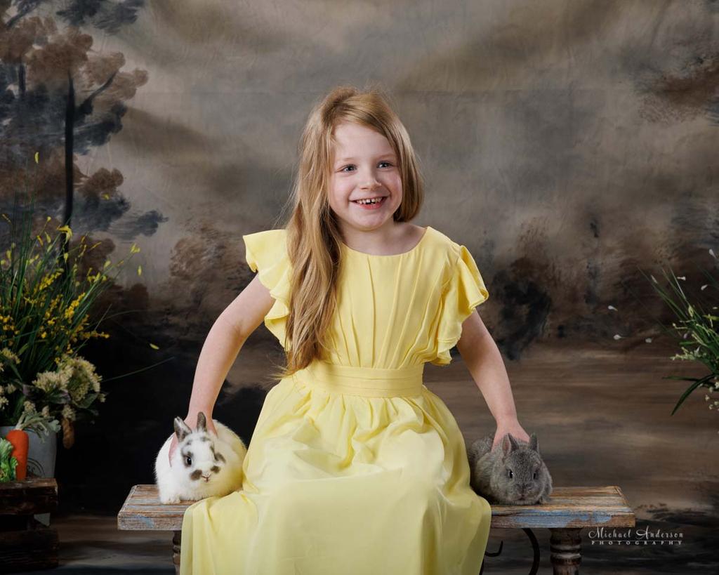 Charlotte and Alice's 2025 Easter Portraits