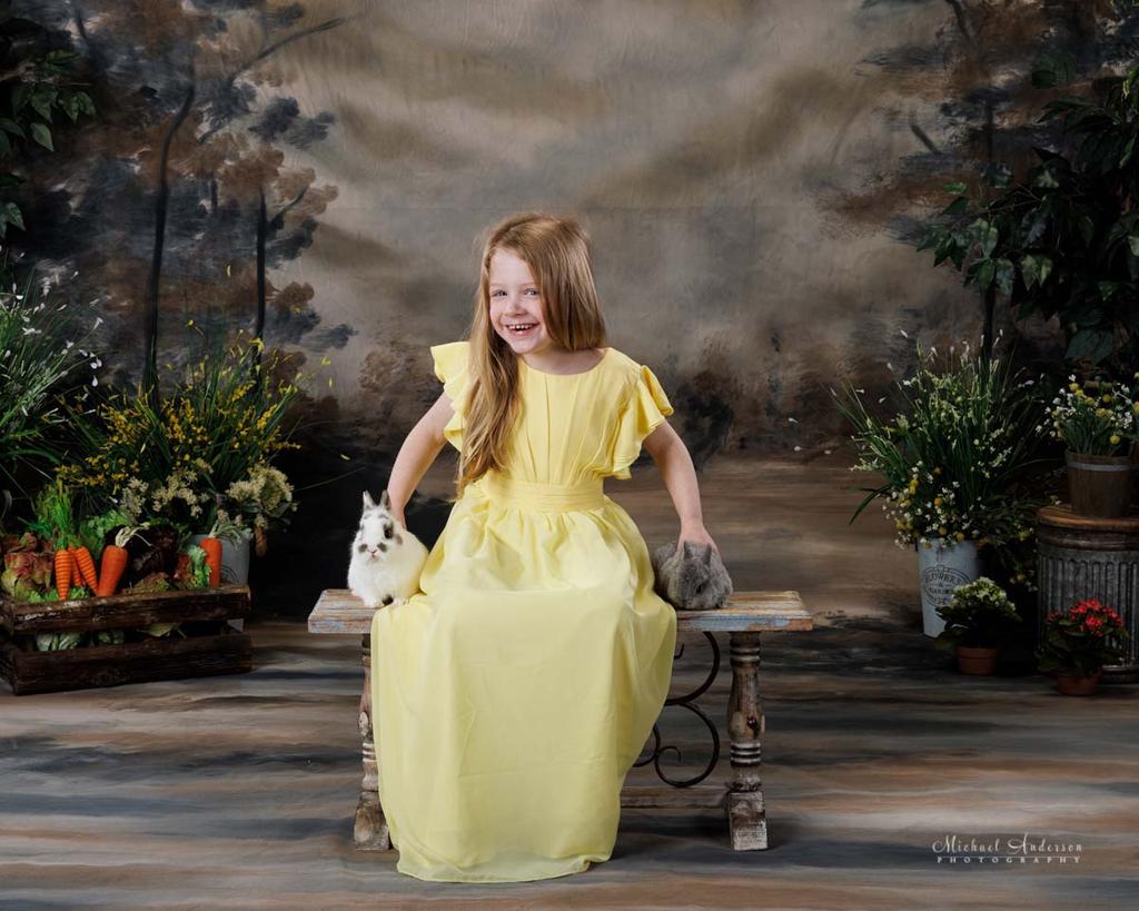 Charlotte and Alice's 2025 Easter Portraits