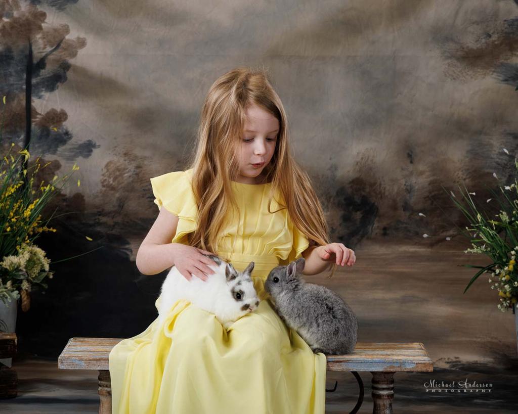 Charlotte and Alice's 2025 Easter Portraits