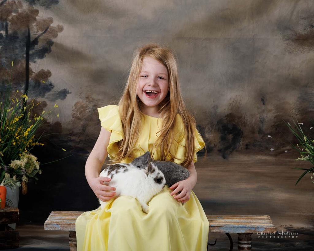 Charlotte and Alice's 2025 Easter Portraits