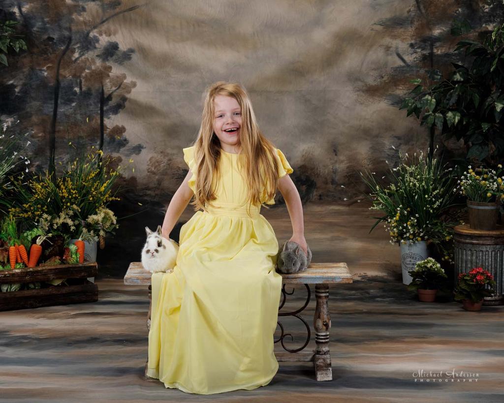 Charlotte and Alice's 2025 Easter Portraits