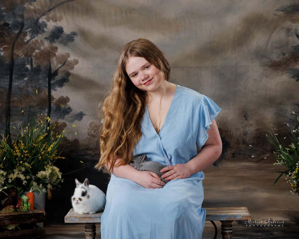 Charlotte and Alice's 2025 Easter Portraits