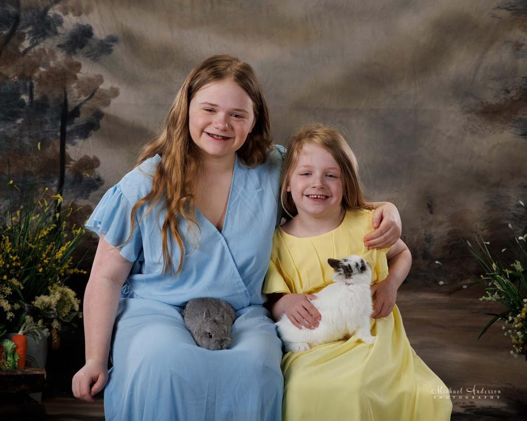 Charlotte and Alice's 2025 Easter Portraits