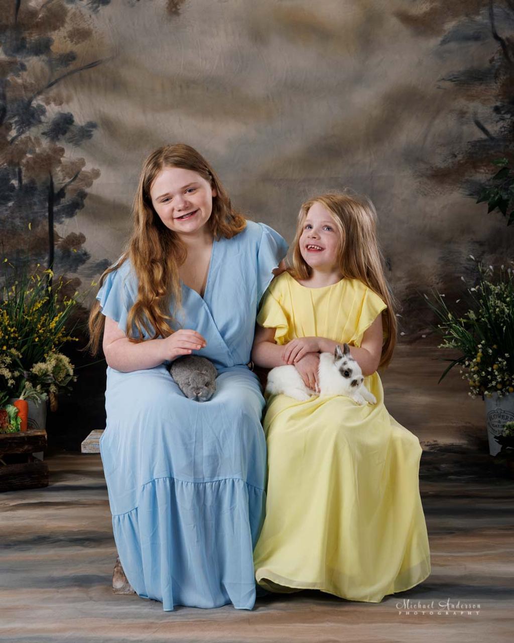 Charlotte and Alice's 2025 Easter Portraits