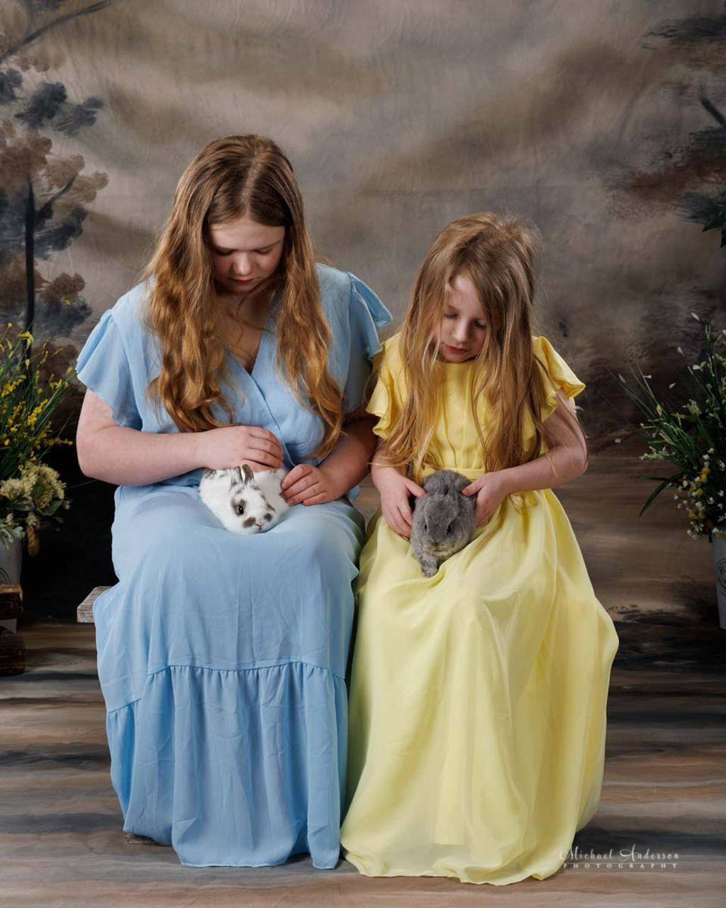 Charlotte and Alice's 2025 Easter Portraits