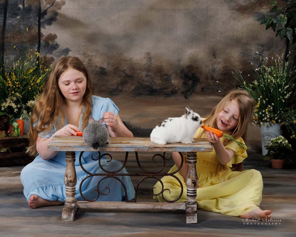 Charlotte and Alice's 2025 Easter Portraits
