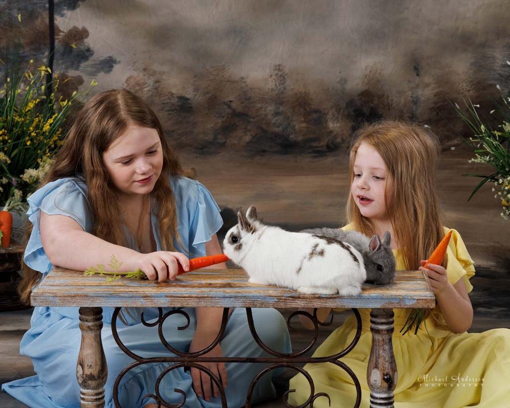 Charlotte and Alice's 2025 Easter Portraits
