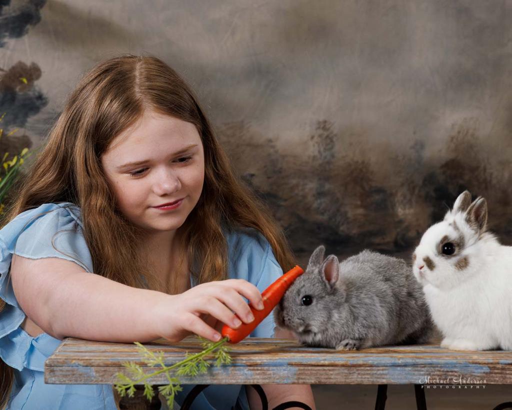 Charlotte and Alice's 2025 Easter Portraits