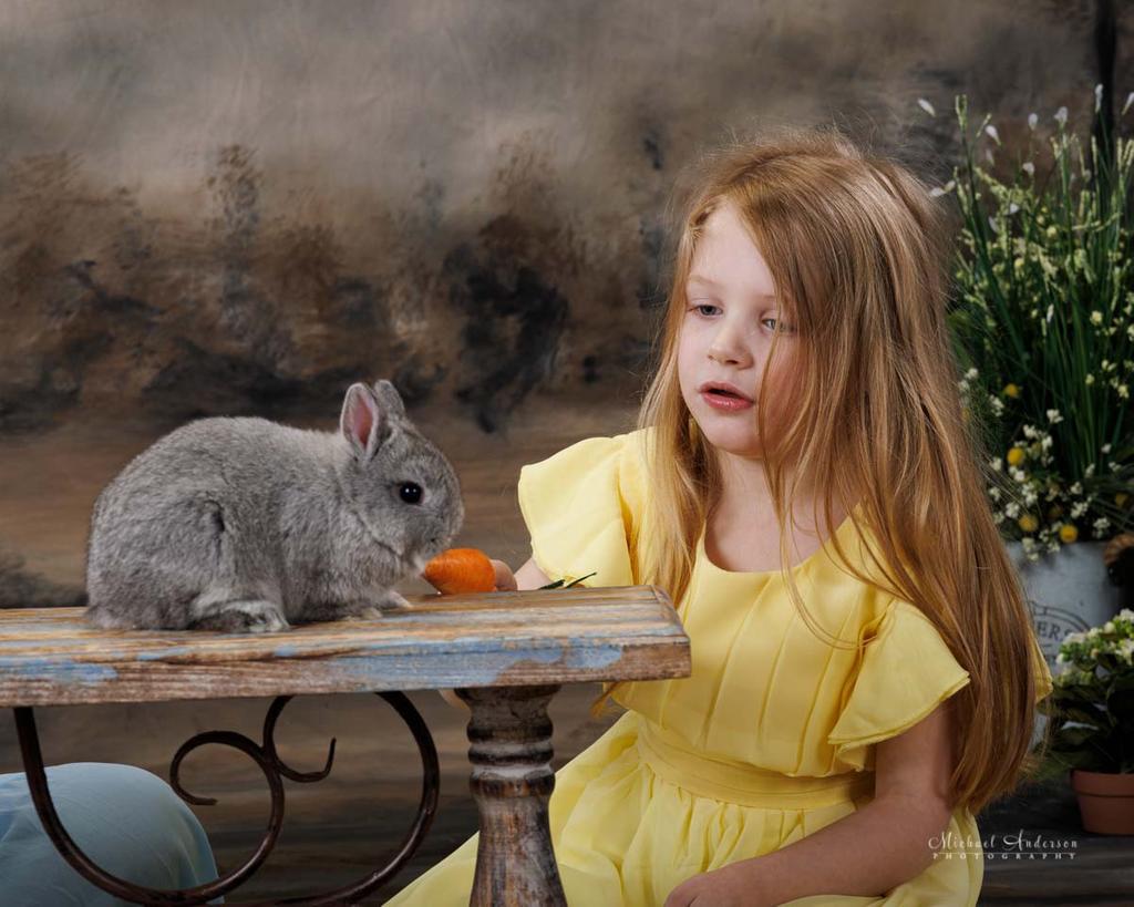 Charlotte and Alice's 2025 Easter Portraits